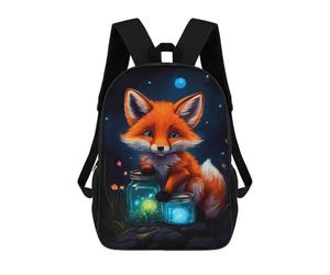 sinyumoney Cute Fox Luminous Glow School Bags Water Resistant Travel Backpack Computer Bag for School/Work/Travel 17inch