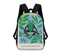 sinyumoney Cute Frog Preserve CA School Bags School Secondary High School College Backpack Travel for Girl, Teen Girls 17inch