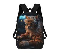 sinyumoney Cute Gaming Dog Backpack School Bag School Secondary High School College Backpack Travel for Boys/Girls/Teenagers 17inch