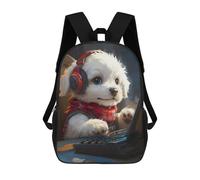 sinyumoney Cute Gaming Puppy Dog Backpack School Rucksack Casual Daypacks School Work Travel Bag for Men/Women 17inch