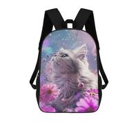 sinyumoney Cute Gray Kitten School Backpack Travel College Rucksack Backpacks for Campus Outdoor Travel Sports 17inch