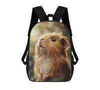 sinyumoney Cute Guinea Pig Portrait Backpacks Kids Student Schoolbag,3D Printed Backpacks,Elementary And Middle School Students Backpacks for Boys Girls 17inch