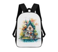 sinyumoney Cute House Rabbit School Backpack Secondary Causal Travel High School Bags for Teenage Girls Boys Women Men 17inch