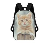 sinyumoney Cute Kitten in Winter Backpack School Bag Secondary Causal Travel High School Bags - Perfect for Travel, Work And Daily Use 17inch