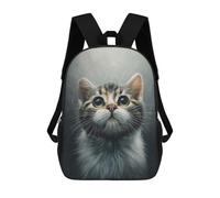 sinyumoney Cute Kitten Portrait Rucksack Water Resistant School Bag Business Backpack for Men, Women & Teenage Boys 17inch