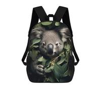 sinyumoney Cute Koala in Leaves Rucksack Water Resistant School Bag Business Backpack for Men, Women & Teenage Boys 17inch