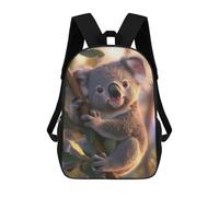 sinyumoney Cute Koala on Branch Backpacks Kids School Backpack School Bag 3D Printed School Bag for Boys Elementary And Middle School Students 17inch