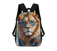 sinyumoney Cute Lion Oil Painting School Backpack for Girls Backpack Water Repellent Casual Daypack Lightweight Rucksack Boy Girl School Backpack 17inch