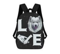 sinyumoney Cute Love Samoyed Rucksack Water Resistant School Bag Business Backpack for Boys/Girls/Teenagers 17inch