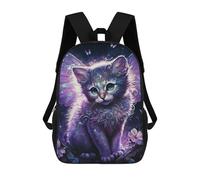 sinyumoney Cute Magic Cat Backpack School Bag Large School Backpack for Boys for Teenage Girls Boys Women Men 17inch