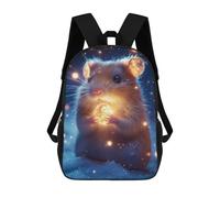sinyumoney Cute Magic Hamster Children's Backpacks School Backpack 3D Printed for Kids Travel Rucksacks Book Bags Kids 17inch School Bag