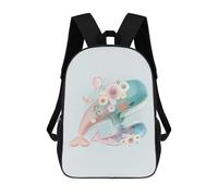 sinyumoney Cute Mommy And Baby Whale Backpacks Kids School Backpack School Bag 3D Printed School Bag for Boys Elementary And Middle School Students 17inch