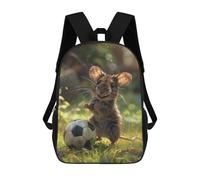 sinyumoney Cute Mouse Ball Soccer School Backpack Work Laptop Backpack Rucksack Bag for Camping Outdoor Adventures And Daily Travel 17inch