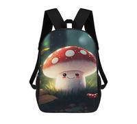 sinyumoney Cute Mushroom Backpack 3D Printed Children's School Backpack for Kids High Capacity Travel Rucksacks Book Bags Kids School Bag Back Pack 17inch
