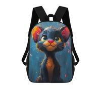 sinyumoney Cute Oil Paint Panther Children's School Backpack Fashion Casual Children's Backpacks 3D Printed School Bags Boy Large Backpack 17inch