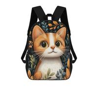 sinyumoney Cute Orange And White Cat Rucksack Travel College Rucksack Backpacks for Campus Outdoor Travel Sports 17inch