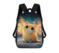 sinyumoney Cute Orange Kitten with Big Eyes School Bag 3D Printed Backpacks Fashion Kids School Backpack Boys Rucksacks for Boys Middle School Students 17inch