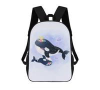 sinyumoney Cute Orca Whale Backpack School Bag Large Water Resistant Laptop Backpack for Teenage Girls Boys Women Men 17inch