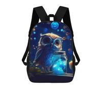 sinyumoney Cute Owl Luminous Glow School Backpack Work Laptop Backpack Rucksack Bag for Camping Outdoor Adventures And Daily Travel 17inch
