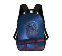 sinyumoney Cute Owl on Torii Gate Japan Backpack 3D Print Kids Bag Elementary Students Daypack Lightweight School Bag for Children Girls Boys Nursery Lunch Pack 17inch