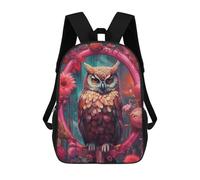 sinyumoney Cute Owl Portrait Rucksack Lightweight Casual Daypack School Backpacks for Campus Outdoor Travel Sports 17inch
