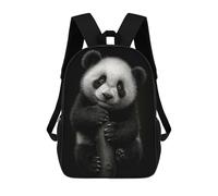 sinyumoney Cute Panda Bear Portrait 3D Printed 17inch School Bag Children's School Backpack Travel Backpacks Casual Fashion Bag for Kids School Students
