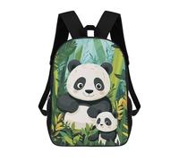 sinyumoney Cute Panda Family Kids Backpack, Kids School Bag 3D Printed School Backpacks for Boys And Teenager School Students 17inch