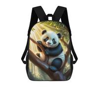 sinyumoney Cute Panda in Tree School Bags Daypacks Business Backpack Water Resistant Bookbag for School/Work/Travel 17inch