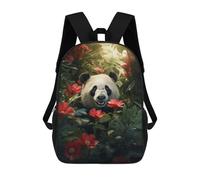 sinyumoney Cute Panda Jungle Flowers School Backpack Large Water Resistant Laptop Backpack for Teenage Girls Boys Women Men 17inch
