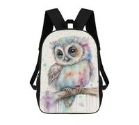 sinyumoney Cute Pastel Owl Backpack School Bag Secondary Causal Travel High School Bags for Camping Outdoor Adventures And Daily Travel 17inch
