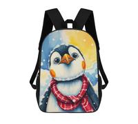 sinyumoney Cute Penguin in Winter School Bags Computer Rucksack for School/Work/Travel for Girls Boys Teenage 17inch