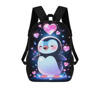 sinyumoney Cute Penguin Lovers School Backpack Water Resistant Computer Rucksack for Campus Outdoor Travel Sports 17inch
