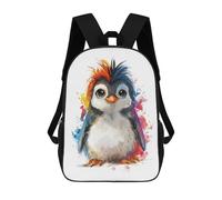 sinyumoney Cute Penguin Watercolor Backpack School Lightweight Schoolbag Dayback Bookbag College for Men, Women & Teenage Boys 17inch