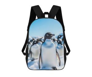 sinyumoney Cute Penguines Kids Backpacks Children Bag,Anime Bag,Large Capacity Kids Backpack, 3D Printed Children's,Student Schoolbag,Kids Boys Girls School Bag 17inch
