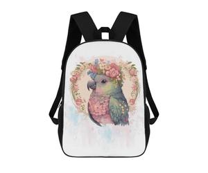 sinyumoney Cute Pious Bird Painting School Backpack Lightweight Airport College Students Back Pack for Girls Boys Teenage 17inch