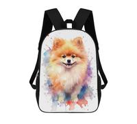 sinyumoney Cute Pomeranian Spitz Dog Backpack School High Secondary School Bags Casual Backpack for Men, Women & Teenage Boys 17inch