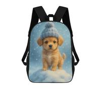 sinyumoney Cute Puppy in Winter Hat Backpack School Large Water Resistant Laptop Backpack for Teenage Girls Boys Women Men 17inch