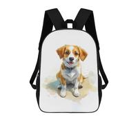 sinyumoney Cute Puppy Watercolor Portrait Backpack School High Secondary School Bags Casual Backpack for Men, Women & Teenage Boys 17inch