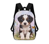 sinyumoney Cute Puppy with Butterfly Rucksack Water Resistant Computer Rucksack for Campus Outdoor Travel Sports 17inch