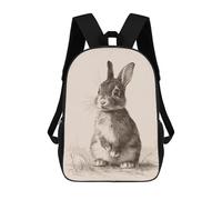 sinyumoney Cute Rabbit School Bags Large Lightweight Casual Backpack for Camping Outdoor Adventures And Daily Travel 17inch