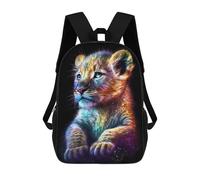 sinyumoney Cute Rainbow Baby Lion Backpack School Bag School Secondary High School College Backpack Travel for Boys/Girls/Teenagers 17inch