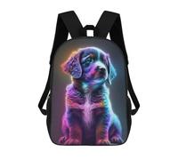 sinyumoney Cute Rainbow Puppy Backpack School Bag Rucksack Casual Daypacks School Work Travel Bag for Men, Women & Teenage Boys 17inch
