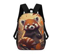 sinyumoney Cute Red Panda Animal Art Backpack School Bag Backpack For Girls Boys Backpacks Large Capacity Kids Backpack Lightweight School Bags For Kids Students 17inch