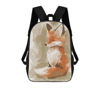sinyumoney Cute Resting Fox School Bag 3D Printed 17inch Backpacks Fashion Kids School Backpack Rucksacks for Boys Elementary And Middle School Students
