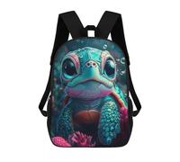 sinyumoney Cute Sea Turtle Animal Backpack School Bag Large Water Resistant Laptop Backpack for Teenage Girls Boys Women Men 17inch