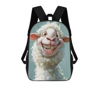 sinyumoney Cute Sheep Head School Backpack 3D Printed School Bags Boys Girls Laptop Backpack for Kids/Students/Adults 17inch