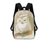 sinyumoney Cute Sleeping Baby Owl Nursery Illustration 3D Printed 17inch Kids School Bag Rucksacks Children's School Fashion Casual Back Pack High Capacity Travel Book Bags