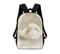 sinyumoney Cute Sleeping Baby Swan Nursery Illustration Backpack School Large School Backpack for Boys - Perfect for Travel, Work And Daily Use 17inch