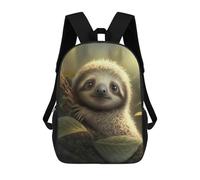 sinyumoney Cute Sloth School Backpack Rucksack Casual Daypacks School Work Travel Bag for Camping Outdoor Adventures And Daily Travel 17inch