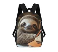 sinyumoney Cute Sloth Studying Backpacks 3D Printed Kids School Backpack Outdoor Casual Daypack Fashion Casual Children Backpacks Cute Travel Bags 17inch
